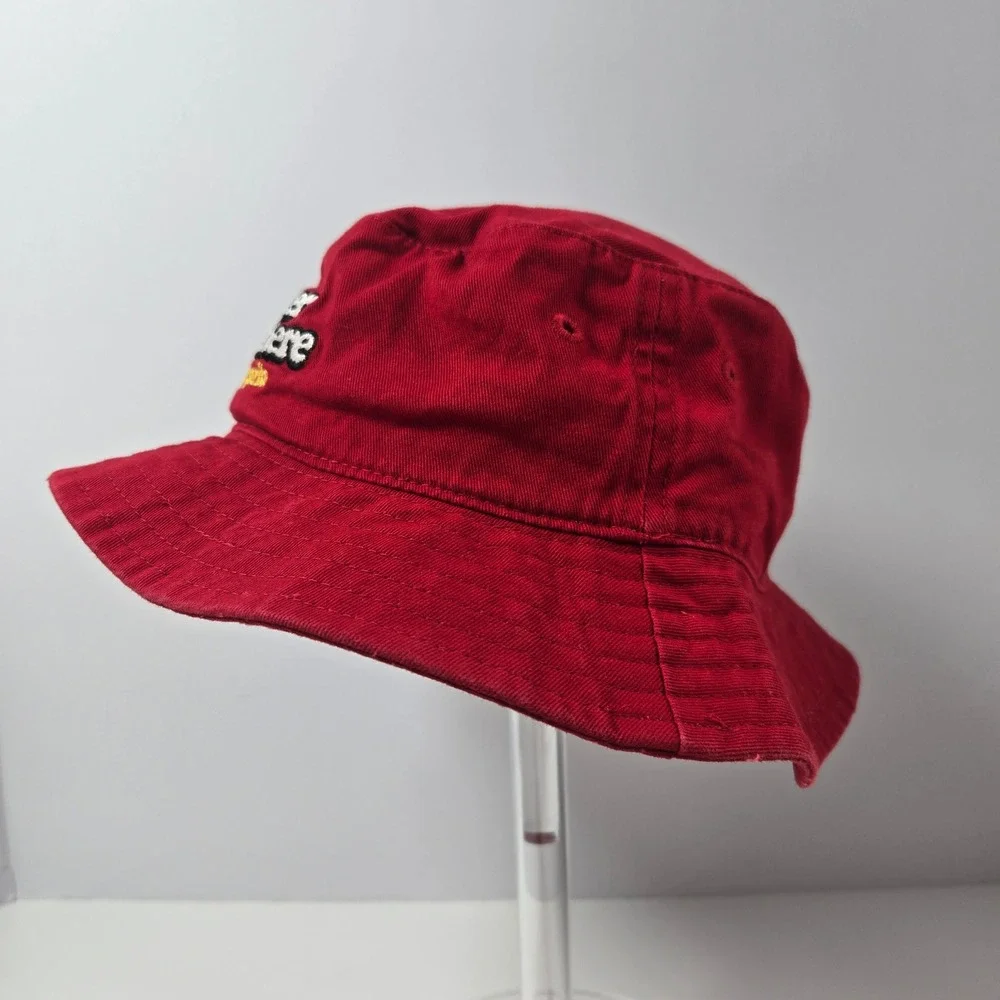 Otto Bucket Hat Red Summer Somewhere Motel Margarita Embroidered Sun Hat